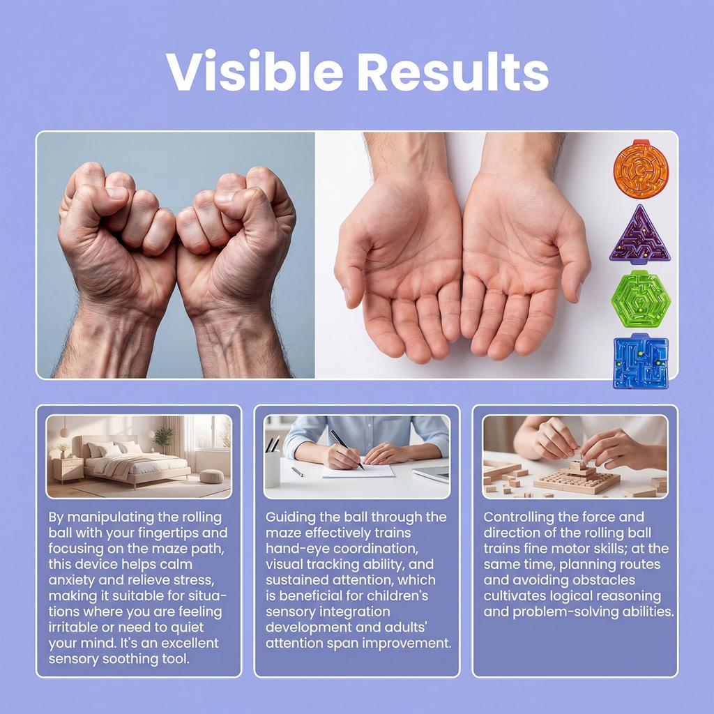 Finger Maze Toy Portable Educational Focus Training Tool For Kids
