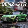 1:18 Mercedes-Benz GTR Sports Car Model Die-cast Miniature Car Collection Simulation Sound and Light Vehicle Toy Car Children's Gift Ornaments