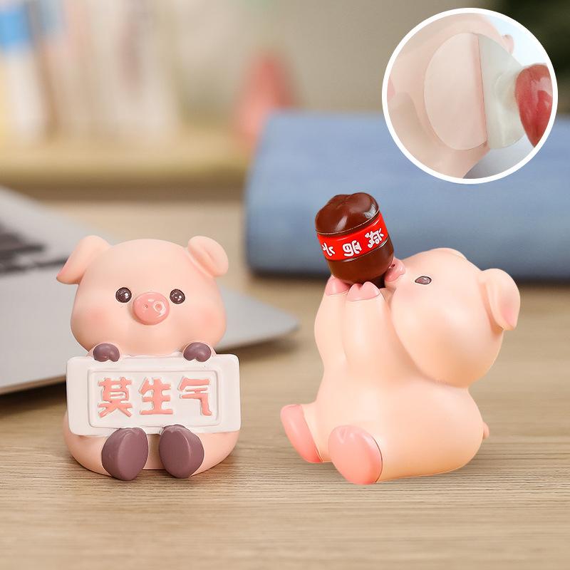 Don't Be Angry. Stress-relieving Little Pig Office Decoration Items. Animal Stress-relieving Cartoon
