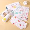 Towel Cartoon Printing Water Absorbent Square Shape Baby Handkerchief Pattern Towel for Home