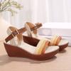 Fashion 2024 New Summer Espadrille Platform Wedges Sandals Trendy Fashion Leisure Comfy Women Beach Shoes Sandals Luxury Women Designers