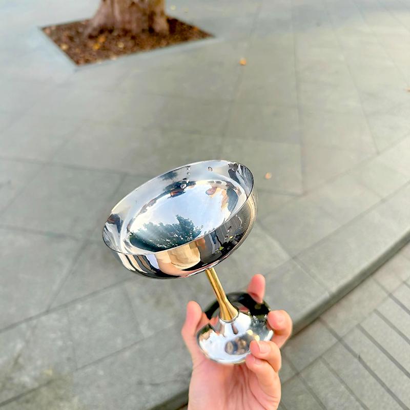 304 нержавеющая сталь высокая ножка дизайн бар десерт чашка креативная салатница ресторан серебряный ретро стаканчик для мороженого аксессуары