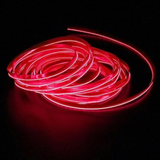 5M RED LED Car Interior Decorative Atmosphere Wire Strip Light Accessories EOA
