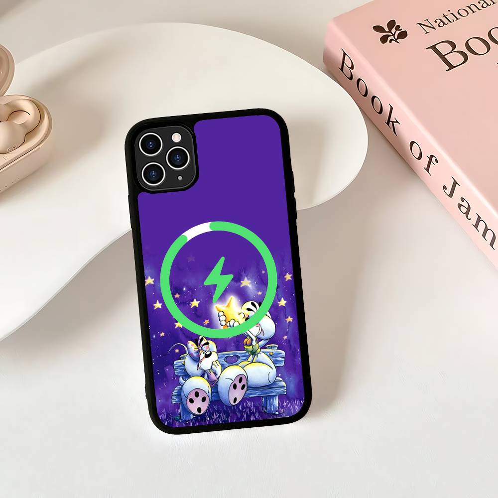 Cartoon D-Diddl Magnetic Matte Phone Case For IPhone 16 17 15 14 13 12 11 For Magsafe Wireless Charge Cover