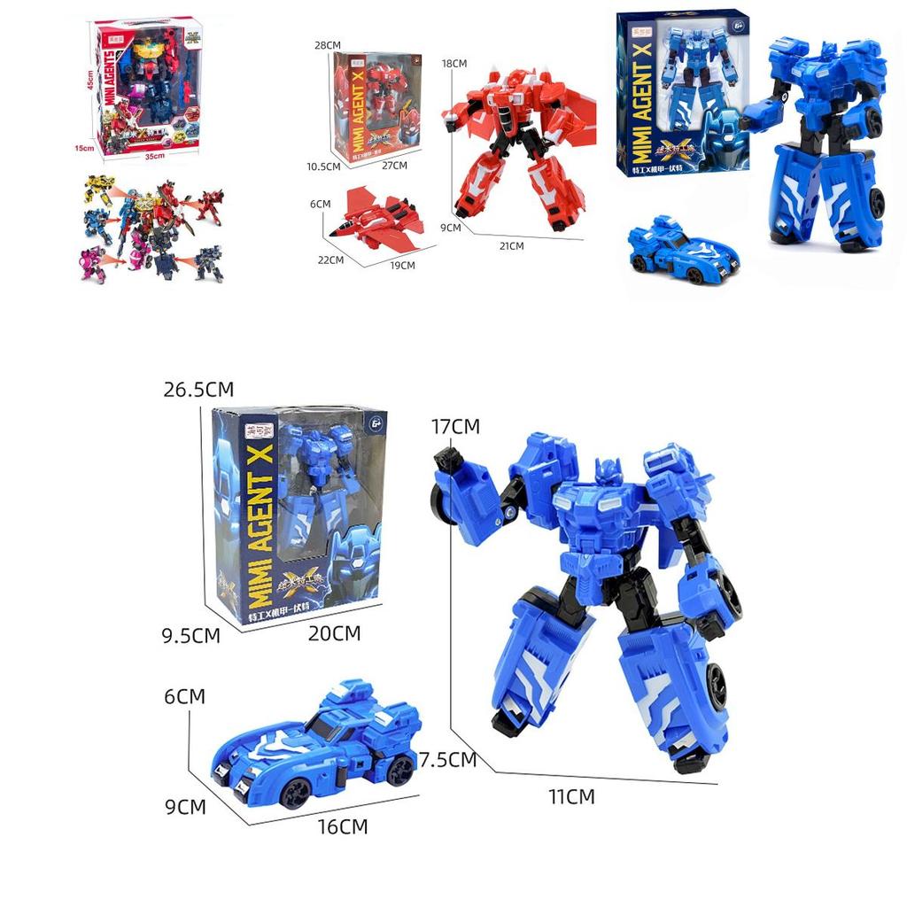 Минифорс Икс Люсибот Красочный 4 в 1 Трансформер Машина Робот Игрушка для Детей