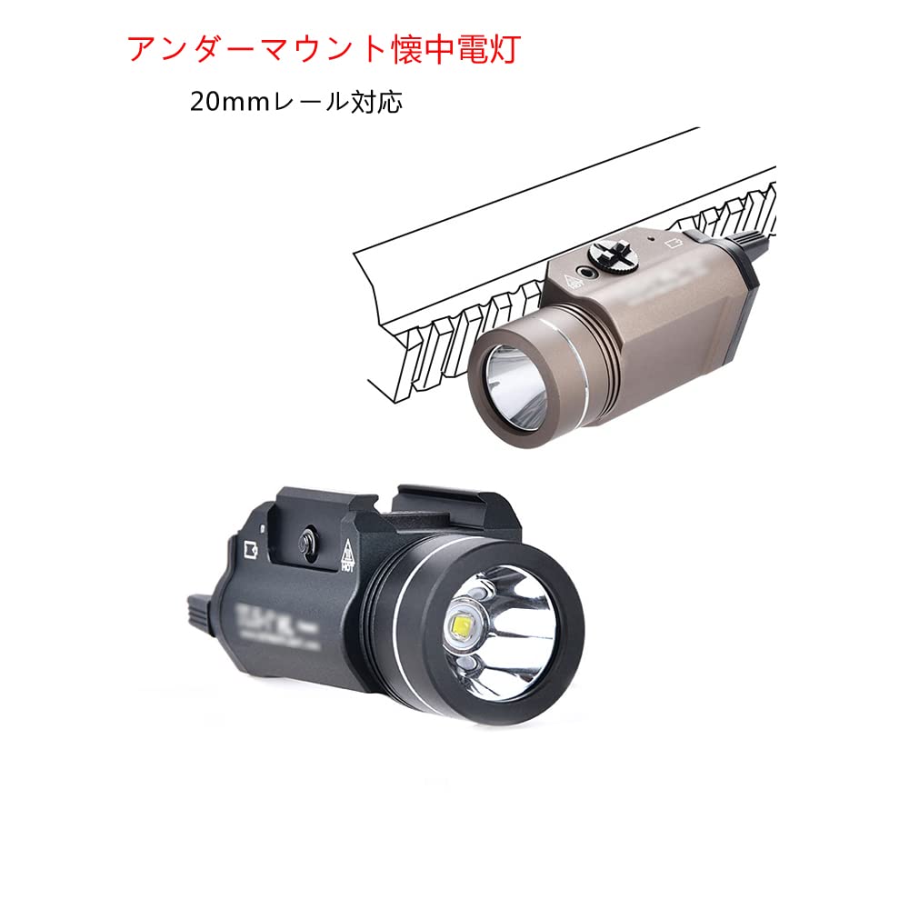 WADSN TL Type Replica Flashlight Weapon Light со стробоскопом 1000 люмен LED Tactical Light R-1 [Функция оснащения] (черный)