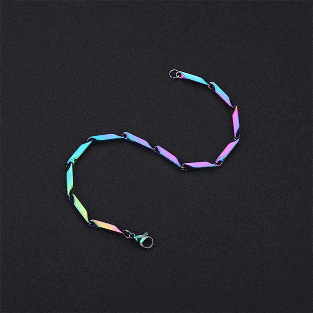 Хип-хоп Простая Личность Изысканный Мужской Браслет Ромбовидная Цепь Корейские Украшения Геометрический Браслет