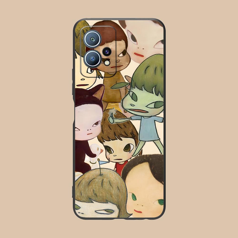 Anime Yoshitomo Nara Phone Case for Huawei P60 P50 P40 P30 P20 P10 P9 P8 Pro Lite Plus Colorful Printing Cover Smartphone Luxury