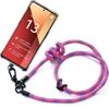 Case - E.F.CONNECTION - For Xiaomi Redmi Note 13 Pro 4G - Shockproof - Transparent Silicone - Detachable Pink Lanyard