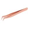 Eyelash Extension Tweezers Stainless Steel Professional Precise Comfortable Grip Tightly Tip Lash Tweezers Rose Gold