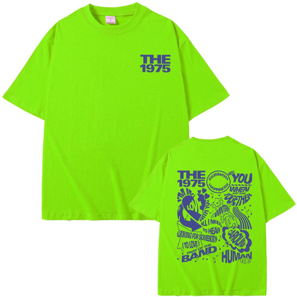 Британская инди-альтернативная рок-группа The 1975 Графическая футболка Мужская Уютная Футболка оверсайз Мужская Винтажная Уличная одежда Готические футболки