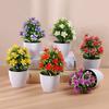 Artificial Potted Plant Small Bonsai Flowers Fake Tree Pot Ornaments For Home Room Office Table Decoration Outdoor Garden Decor