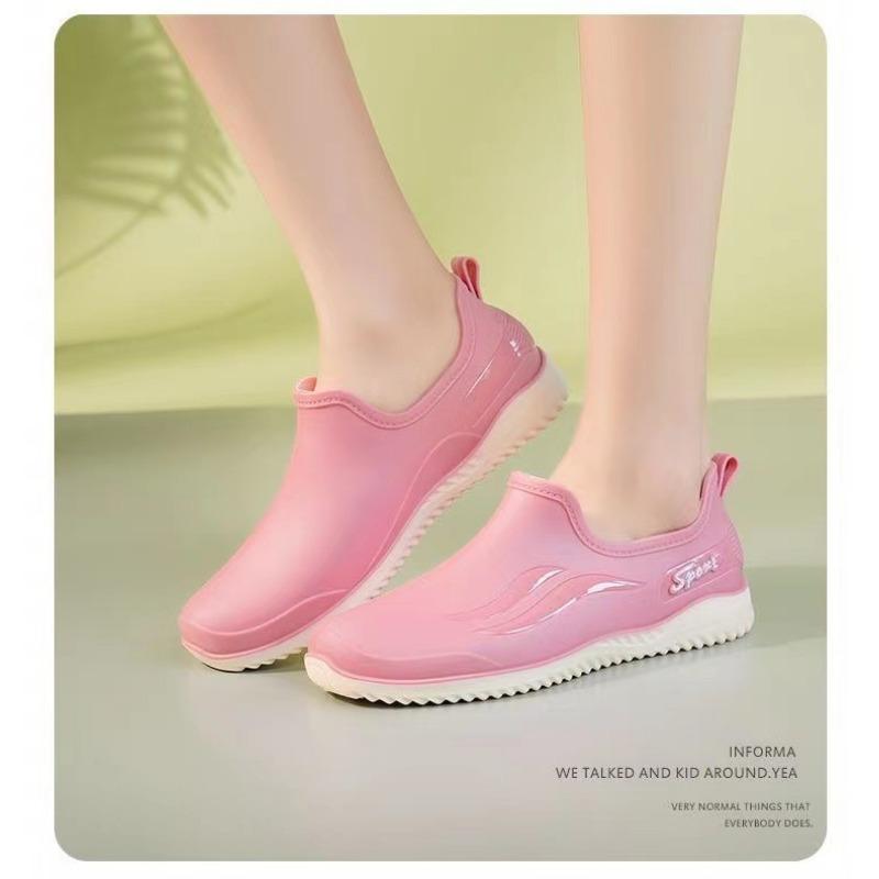 Женские модные летние нескользящие удобные короткие резиновые туфли на платформе