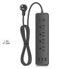 Universal Electrical Socket Extension Cable USB Power Strip for Office 4pcs AC-Outlets 3 USB Ports Surge Protector