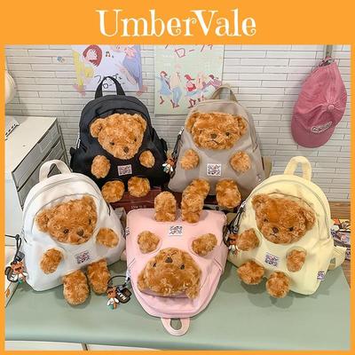 Милый мультяшный плюшевый мишка, кукла-украшение, студенческий рюкзак с подвеской для школы и города