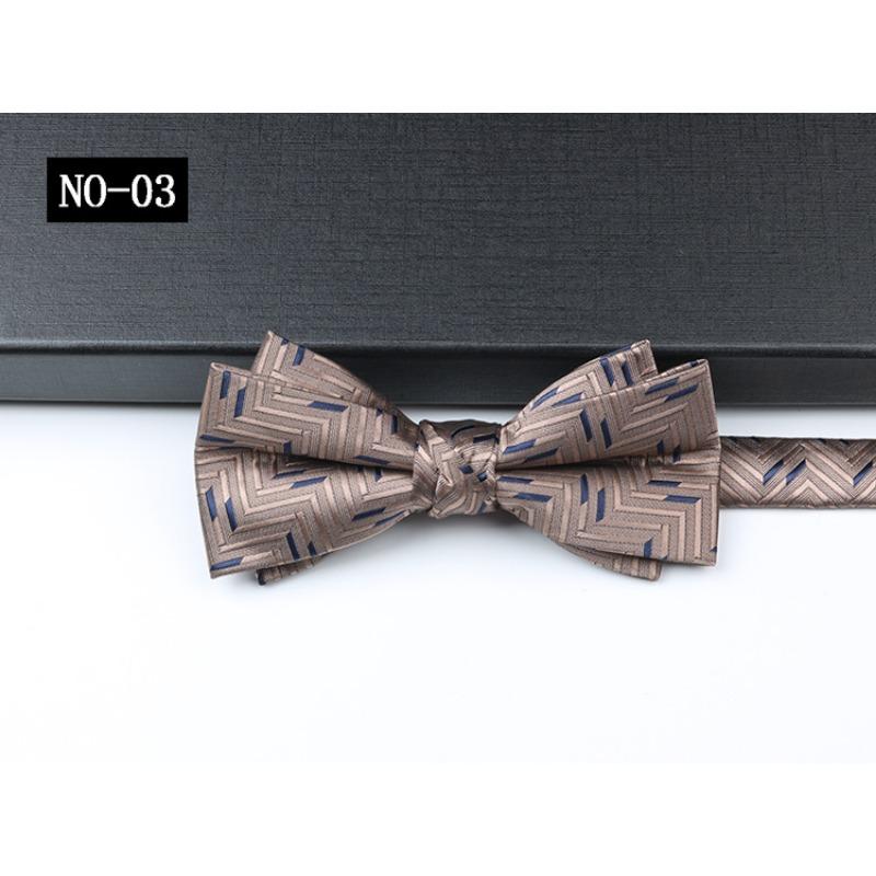Деловой галстук-бабочка Мужская рубашка Костюм Джентльмен Узор Высококлассный Свадебный Ведущий Банкетный Бант