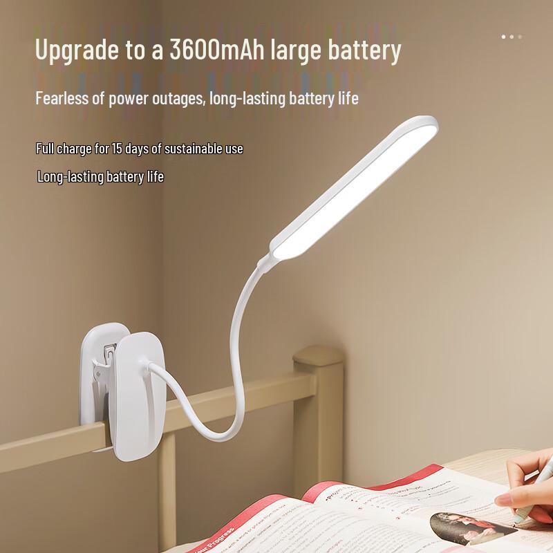 Rechargeable Clip-on LED Desk Lamp for Study and Bedside