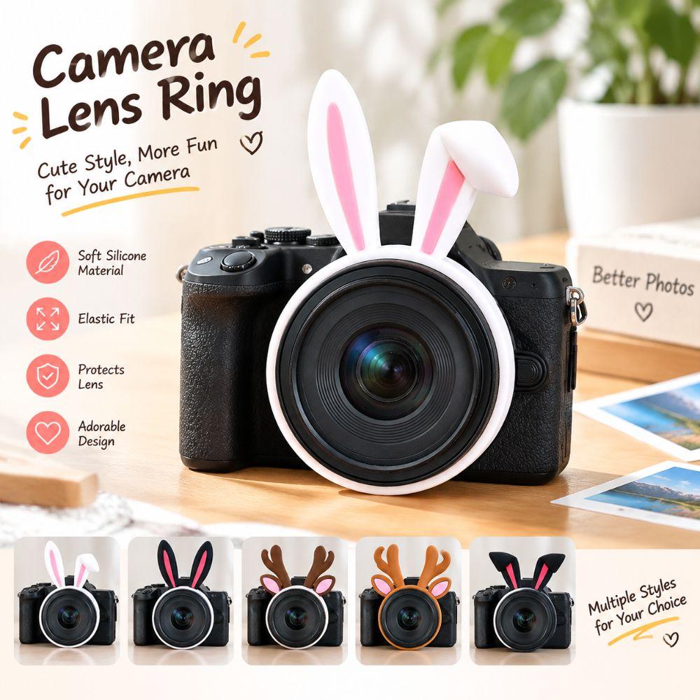 Silicone Camera Decoration Protective Cartoon Lens Ring Creative Camera Lens Accessory Photography