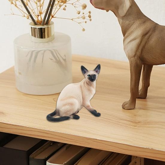 Simulation Cat Realistic Miniature PVC Solid Kitten Model Figurine Cute Animal Figure Model Desktop Ornament Car Home