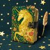 Журнал «Unicorn Dreamscape» на 200 страниц, Зеленый и золотой кожаный дневник с цветочным узором, Бумага ручной работы, Подарок для любителей единорогов