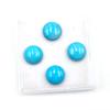 Natural Sleeping Beauty Turquoise Round Cabochon Loose Gemstone Lot 4 Pcs 10 MM 12 CT For Jewelry Making