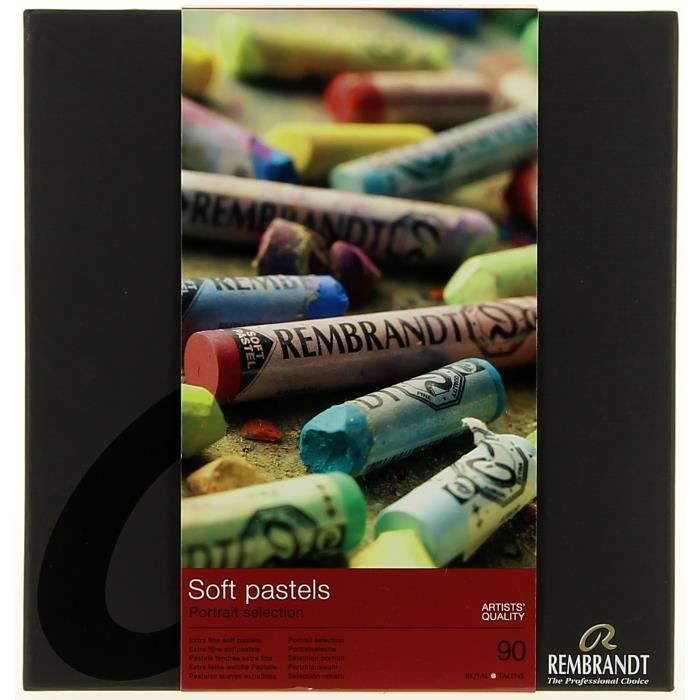 Rembrandt Coffret garni 90 pastels selection portrait