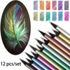 12 Colors Metallic Pencil Colored Drawing Pencil Sketching Pencil Painting Colored Pencils Art Supplies