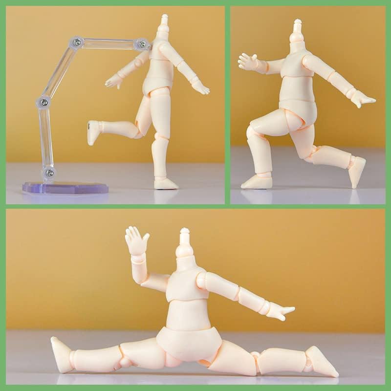 YMY OB11 9,6 см Кукольное тело Нормальный размер GSC BJD Кукольное тело Подвижное кукольное тело Модель Экшн-фигурка Подарок на Новый год День рождения для мальчиков и девочек (Молочно-белый)