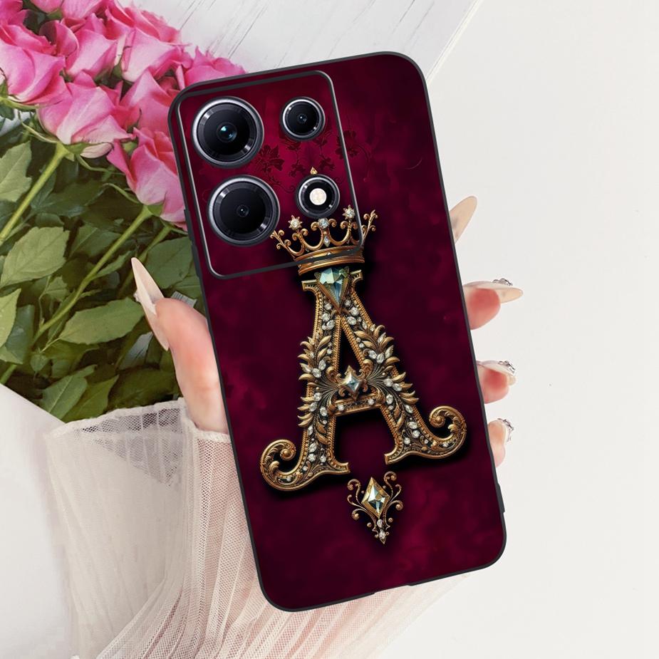 Чехол для Infinix Note 30i X6716 Чехол Note 30 VIP Крутая Корона Буквы Чехол Мягкий ТПУ Чехол для Телефона Для Infinix Note 30 Pro Note30 4G Корпус