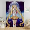 Sailormoons Curtains for Bedroom Living Room Curtain Shades Halloween Decoration Home Interior Curtains 2 Pieces Partition Child