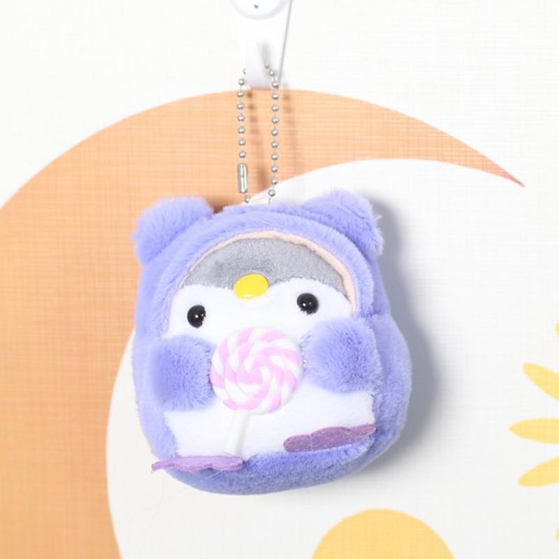 Милая кукла-пингвин брелок для ключей для девочек, мультяшная машина, плюшевый брелок для ключей, кавайная леди, сумка, аксессуары