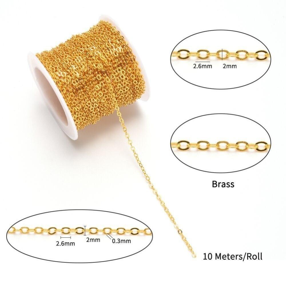 1Roll Stainless Steel Chain 10 Meters DIY Collarbone Chain Bracelet For Necklace