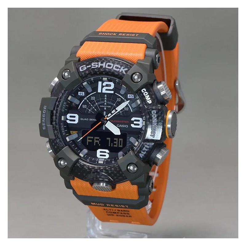 Casio Серия MASTER OF G-LAND Мировое время Пыле- и грязезащитная конструкция Отображение расхода калорий Кварцевый механизм Ремешок из смолы GG-B100-1A9JF