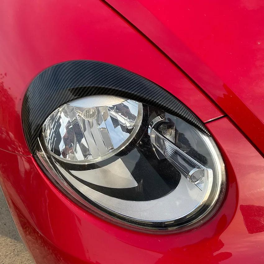 Применимо к Volkswagen Beetle 2012-2018 Автомобильные брови для фар из углеродного волокна Внешние аксессуары для наклеек на автомобиль