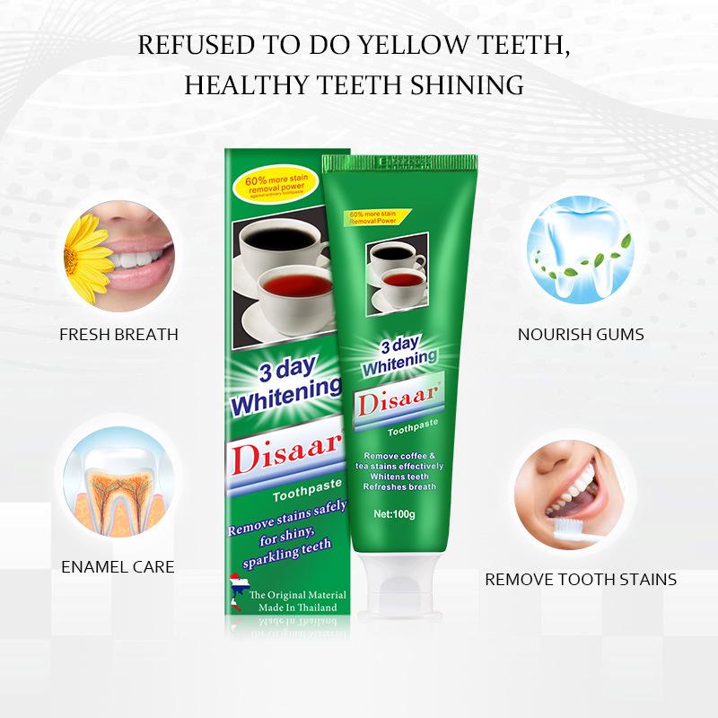 Disaar 100g/pc Exquisite Girl 3 Day Whitening Toothpaste Softening Stubborn Teeth Stains Toothpastes Micro-Heat Techremoves Touch Stain