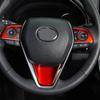 ABS матовый стиль из углеродного волокна красный цвет автомобильные аксессуары крышка кнопки рулевого колеса отделка подходит для Toyota Avalon XX50