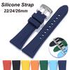 22мм 24мм 26мм Ремешок для часов из резины премиум-класса Ремешки для часов для Panerai Sport Водонепроницаемый Дышащий Напульсник для мужчин и женщин