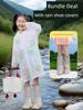 Disposable Raincoat for Children, Suitable for Outdoor Activities and School Trips, Long Full-Body Style, Individually Packaged, Portable, Thickened