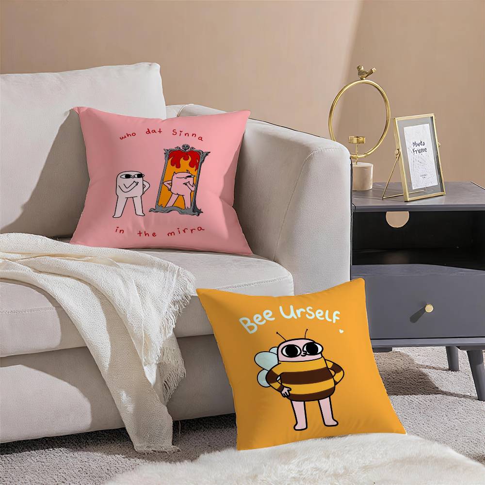 K-ketnipzS Подушка-Боб Чехол для подушки Удобная диван-кровать Шёлковый элегантный Скрытая молния Декоративный чехол для подушки