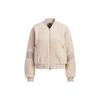 Focus Boa Jacket With Embroidered Logo and Short Zip Women Outerwear Miracle-Grey Beige-Brown HY2822
