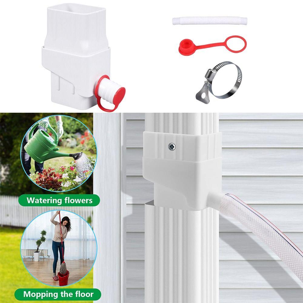 Adjustable Filtration Valve Rain Barrel Diverter Kit Rainwater Collection