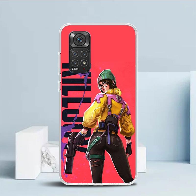 Valorant Killjoy Phone Case For Xiaomi Redmi Note 15 14 14S 13 12S 12 Pro Plus 11S 11 11T 11E 10S 10 + Soft TPU Back Cover Redmi