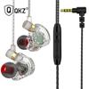 QKZ SK3 3.5MM Wired Dual Driver Earphones Stereo Bass Sport Running Headset HIFI Monitor Earbuds Handsfree With Mic