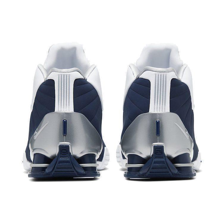Nike Shox BB4 Белый Серебристый Темно-синий AT7843-100