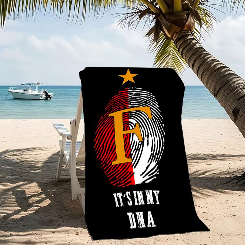 Beach Towel with Feyenoord Rotterdam logo Pattern - soft,absorbent,machine washable Lightweight&Modern,swimming,Travel Essentials