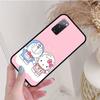 Black Case for iPhone 16 15 Plus 14 13 12 11 Pro 8 6 SE XR XS Max P30 Nova 5T Y5P Y6 Y7 Y8P Y9 Realme C30 C33 C31 W-55 Cute Doraemon