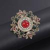 Alloy Brooch Vintage Court Clothing Fixed Corsage Women'S Anti-Light Neckline Pin Accessories