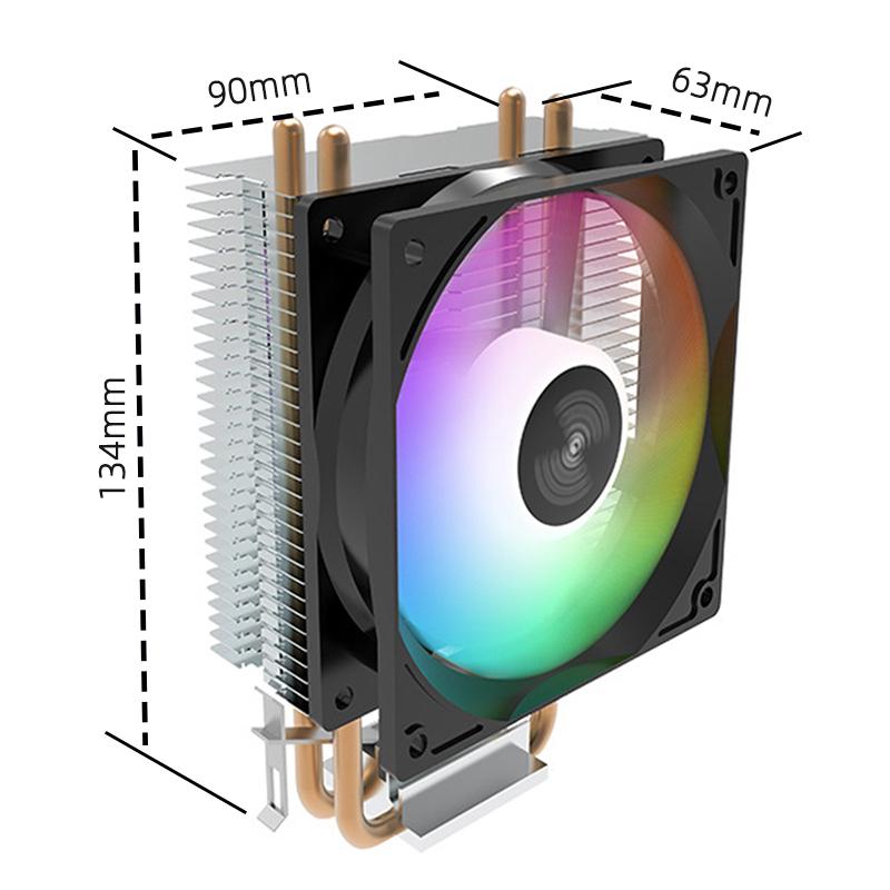 Coolcirc A400 CPU COOLER 4 Heat pipes 9cm RGB Cooler PC Air-Cooled Radiator Quiet Hydraulic Bearings For AMD AM2/AM3/AM4