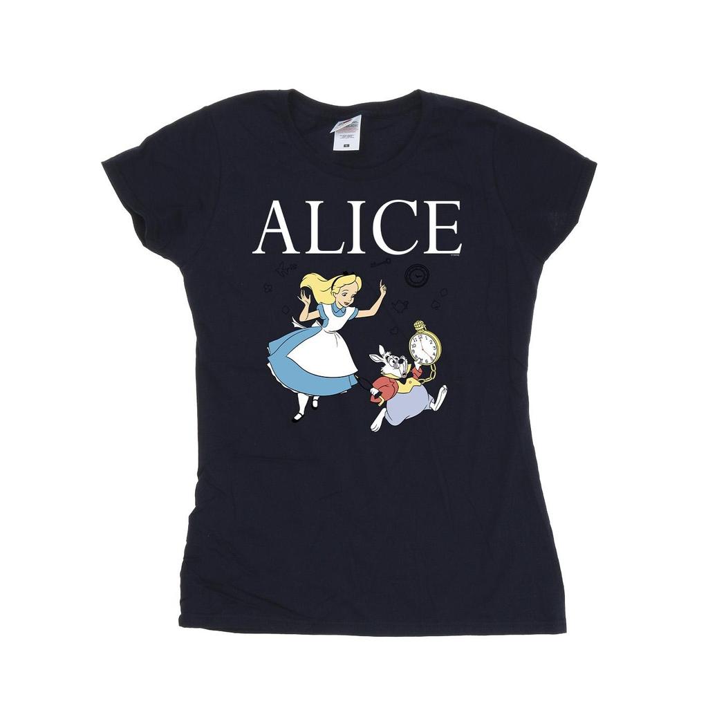 Disney Womens/Ladies Alice In Wonderland Follow The Rabbit Cotton T-Shirt