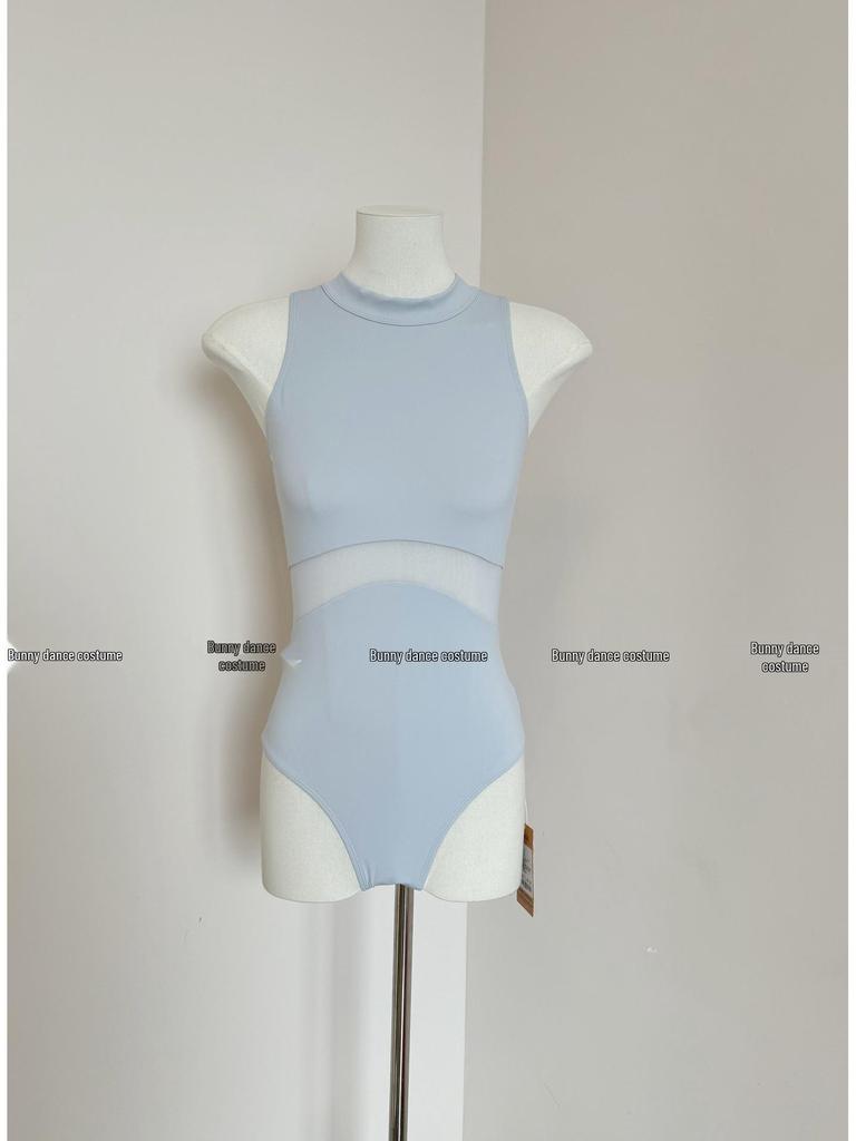 Женский балетный купальник-ханбок с подкладкой для танцев, экзаменов по искусству, йоги и выступлений.